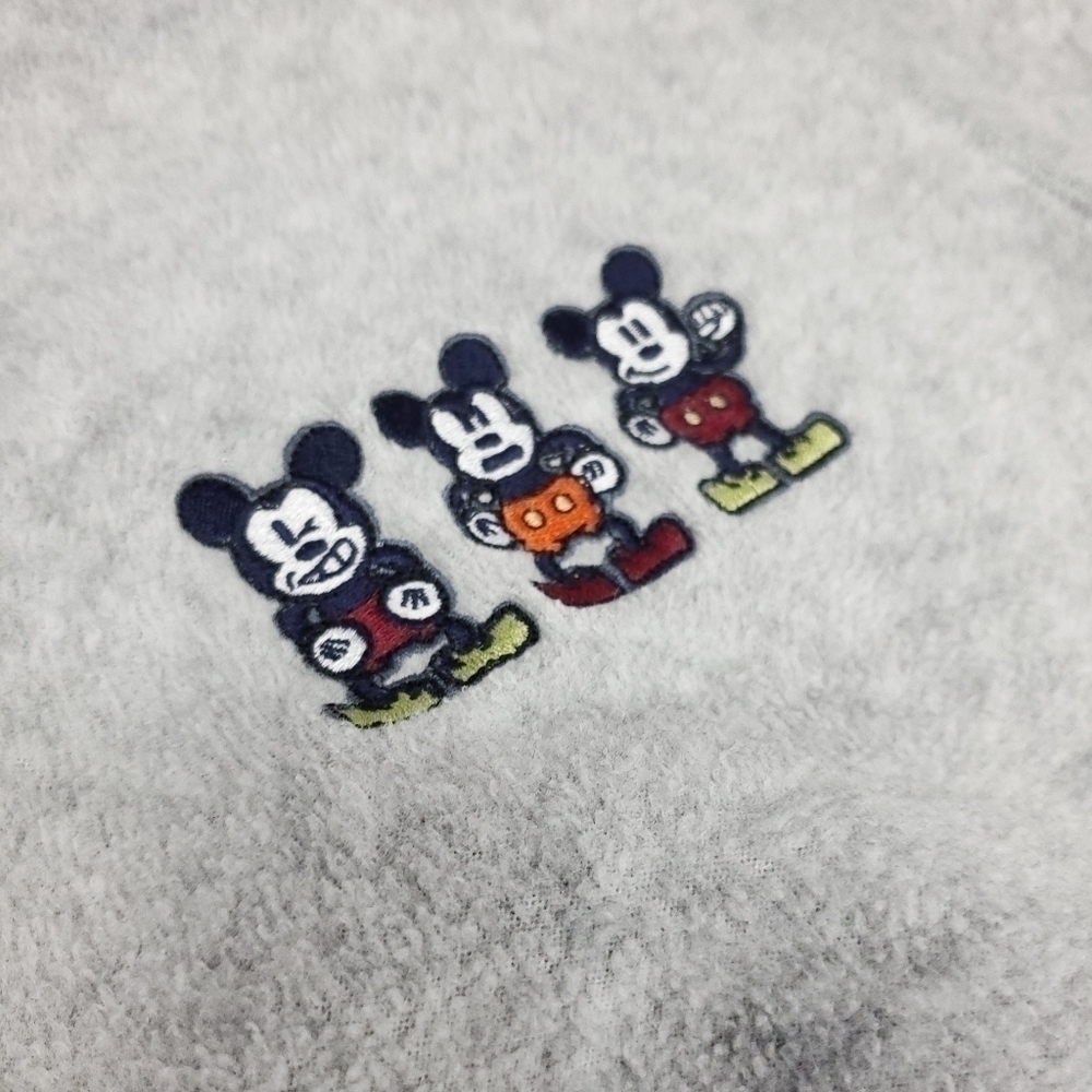 Mickey Unltd Vintage Disney Gray Fleece Sweater XL - Picture 7 of 13